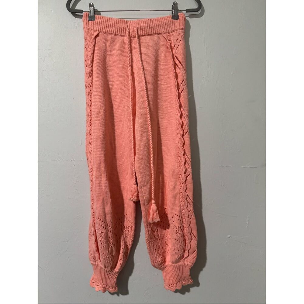 Loveshackfancy Nyla Joggers In Peach Melba Xs - image 2